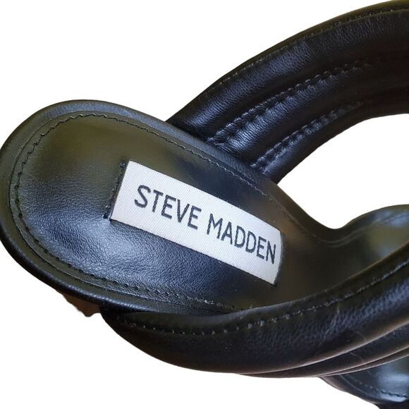Steve Madden Tahani Black Heeled Sandals Size 6 - Picture 6 of 8